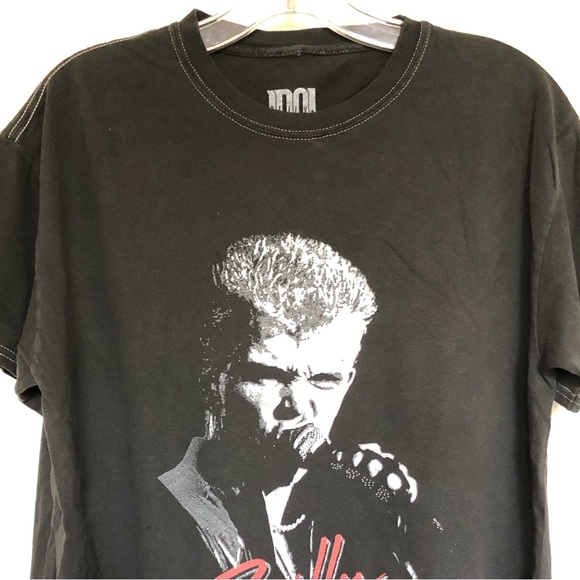 Billy Idol Distressed Black Band T - Picture 3 of 4